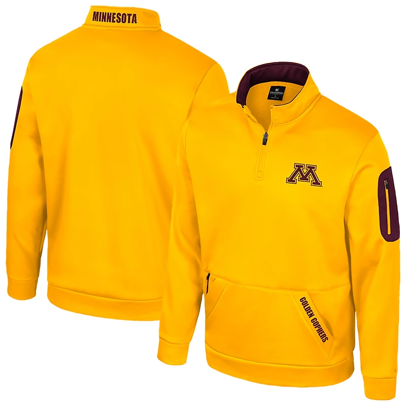 Men's Colosseum Gold Minnesota Golden Gophers Mainframe Quarter-Zip Fleece Jacket