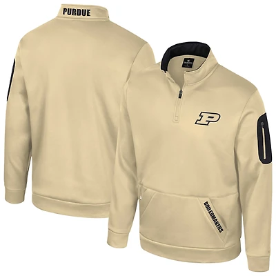 Men's Colosseum Gold Purdue Boilermakers Mainframe Quarter-Zip Fleece Jacket