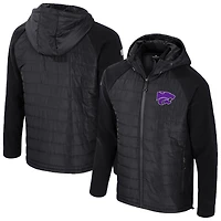Men's Colosseum  Black Kansas State Wildcats Block The Sun Full-Zip Hoodie Jacket