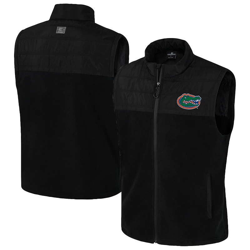 Men's Colosseum Black Florida Gators Block The Sun Full-Zip Vest