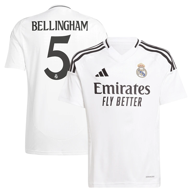 Youth adidas Jude Bellingham White Real Madrid 2024/25 Home Replica Player Jersey