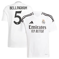 Youth adidas Jude Bellingham White Real Madrid 2024/25 Home Replica Player Jersey