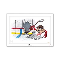 Tasmanian Devil Detroit Red Wings 14" x 20" Looney Tunes Limited Edition Fine Art Print