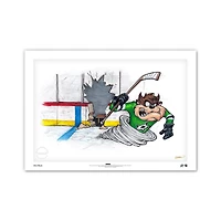 Tasmanian Devil Dallas Stars 14" x 20" Looney Tunes Limited Edition Fine Art Print