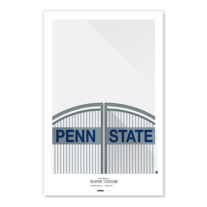 Penn State Nittany Lions 11" x 17" Minimalist Stadium Poster Print