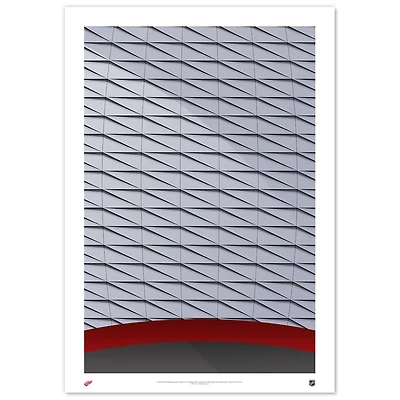 Detroit Red Wings 24" x 36" Minimalist Stadium Fine Art Print