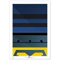 Michigan Wolverines 24" x 36" Minimalist Stadium Fine Art Print