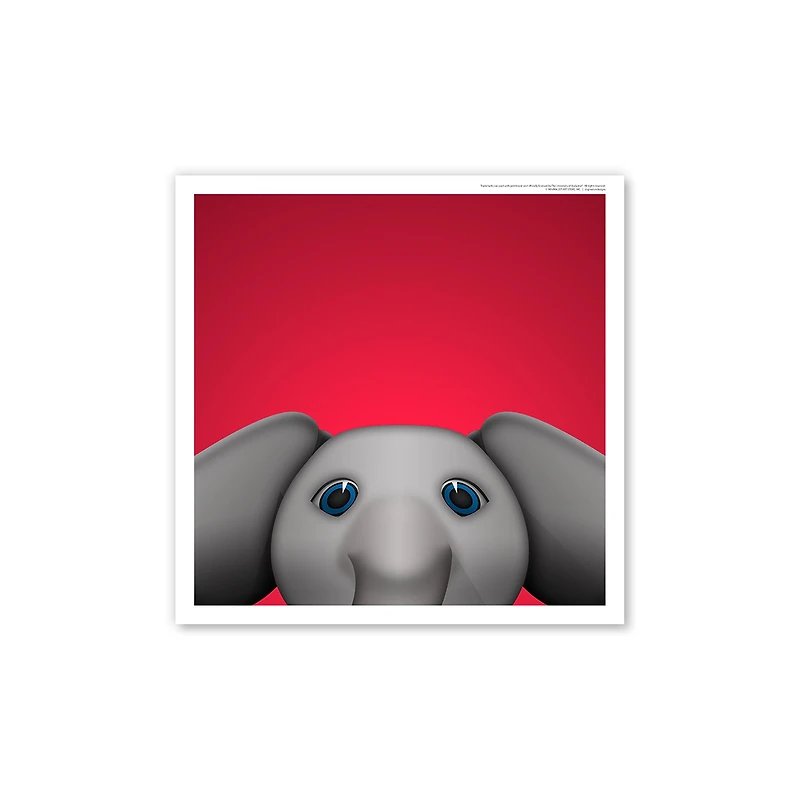 Alabama Crimson Tide 12" x 12" Mascot Square Poster Print