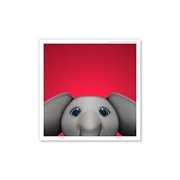 Alabama Crimson Tide 12" x 12" Mascot Square Poster Print