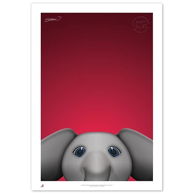 Alabama Crimson Tide 24" x 36" Limited Edition Mascot Fine Art Print