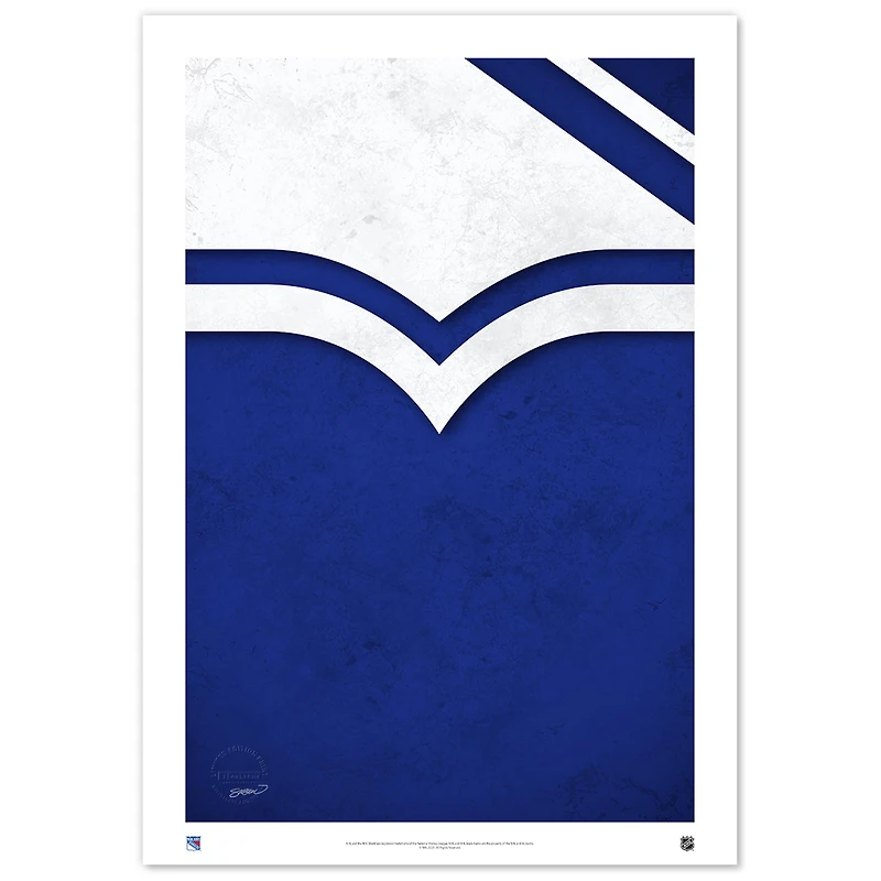 New York Rangers 24" x 36" Minimalist Logo Limited Edition Fine Art Print