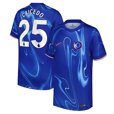 Youth Nike Moisés Caicedo Blue Chelsea 2024/25 Home Replica Player Jersey