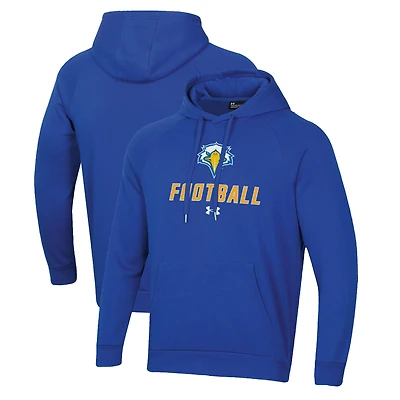 Men's Under Armour Blue Morehead State Eagles Football Rival Fleece Pullover Hoodie