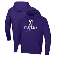 Men's Under Armour Purple Northwestern Wildcats Football Rival Fleece Pullover Hoodie