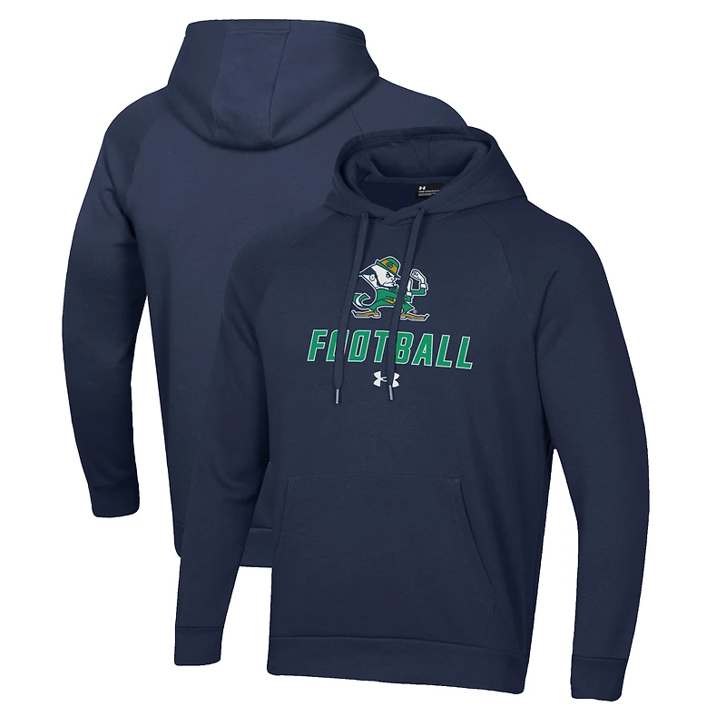 Men's Under Armour Navy Notre Dame Fighting Irish Football Rival Fleece Pullover Hoodie
