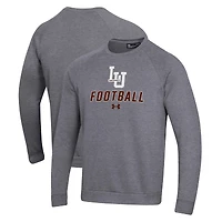 Men's Under Armour  Charcoal Lehigh Mountain Hawks Football Rival Fleece Raglan Pullover Sweatshirt