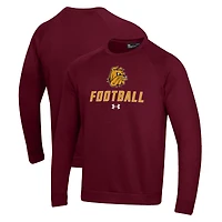 Men's Under Armour  Maroon Minnesota Duluth Bulldogs Football Rival Fleece Raglan Pullover Sweatshirt