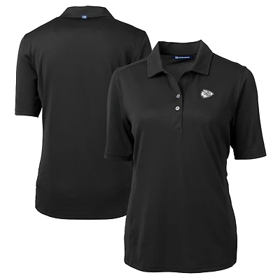 Women's Cutter & Buck Black Kansas City Chiefs DryTec Virtue Eco Pique Recycled Polo