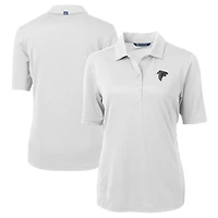 Women's Cutter & Buck White Atlanta Falcons DryTec Virtue Eco Pique Recycled Polo