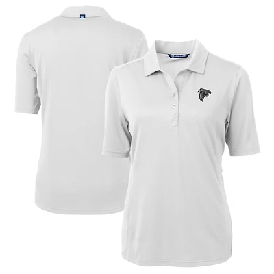 Women's Cutter & Buck White Atlanta Falcons DryTec Virtue Eco Pique Recycled Polo