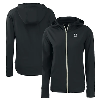 Women's Cutter & Buck Black Indianapolis Colts Daybreak Eco Recycled Full-Zip Hoodie