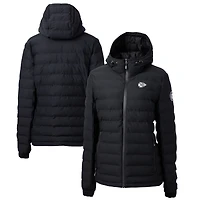 Women's Cutter & Buck Black Kansas City Chiefs Mission Ridge Repreve® Eco Insulated Full-Zip Hoodie Puffer Jacket