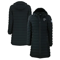 Women's Cutter & Buck Black Atlanta Falcons Mission Ridge Repreve Eco Insulated Full-Zip Hoodie Long Puffer Jacket