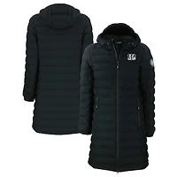 Women's Cutter & Buck Black Cincinnati Bengals Mission Ridge Repreve Eco Insulated Full-Zip Hoodie Long Puffer Jacket