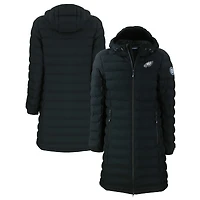 Women's Cutter & Buck Black Philadelphia Eagles Mission Ridge Repreve Eco Insulated Full-Zip Hoodie Long Puffer Jacket