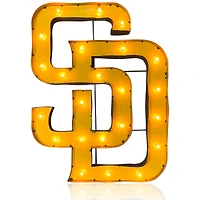 Imperial  San Diego Padres 32" x 24" Lighted Logo Recycled Metal Sign