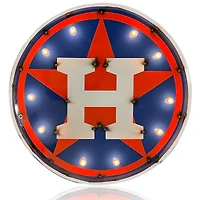 Imperial  Houston Astros 23" x 23" Lighted Logo Recycled Metal Sign