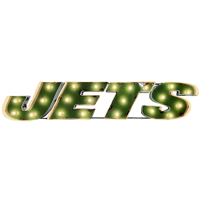 Imperial  New York Jets 7.75" x 42" Lighted Recycled Metal Sign