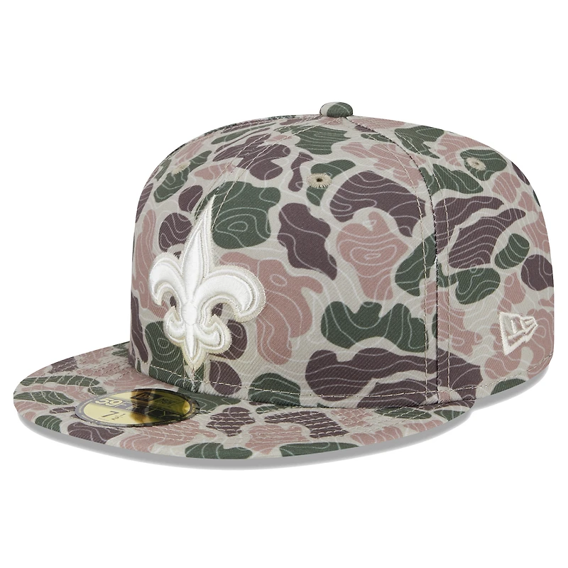 Men's New Era New Orleans Saints Geo Camo 59FIFTY Fitted Hat