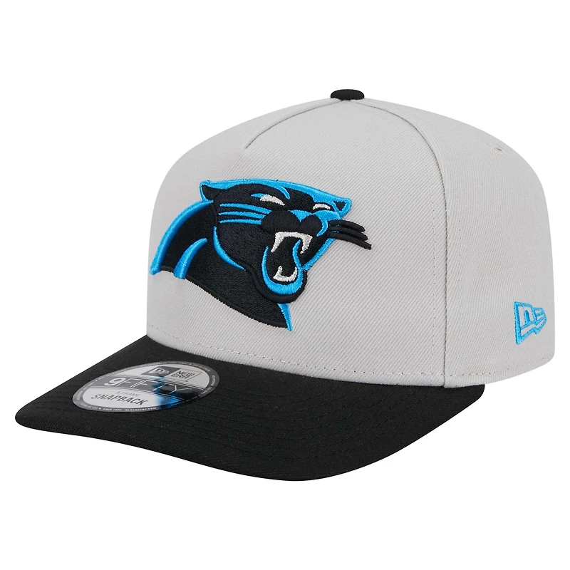 Men's New Era Stone Carolina Panthers Decent 9FIFTY A-Frame Snapback Hat