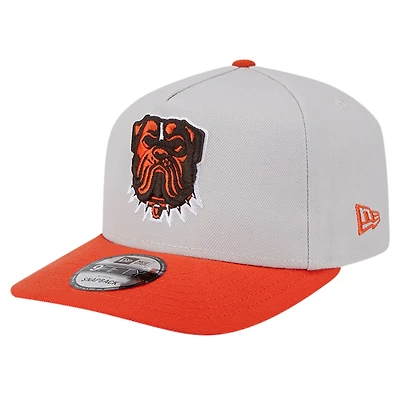 Men's New Era Stone Cleveland Browns Decent 9FIFTY A-Frame Snapback Hat