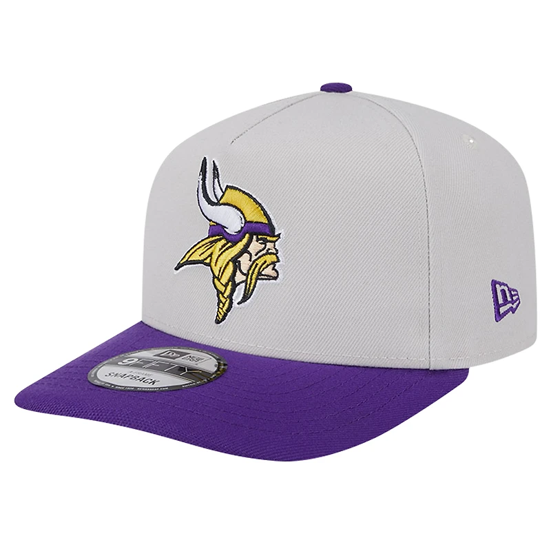 Men's New Era Stone Minnesota Vikings Decent 9FIFTY A-Frame Snapback Hat