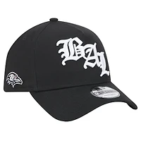 Men's New Era Black Baltimore Ravens Mystic 9FORTY A-Frame Adjustable Hat