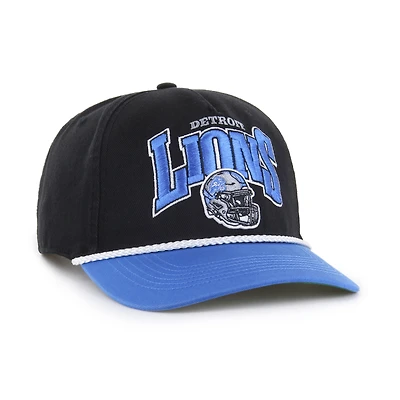 Men's '47 Black/Blue Detroit Lions Palermo Hitch Adjustable Hat