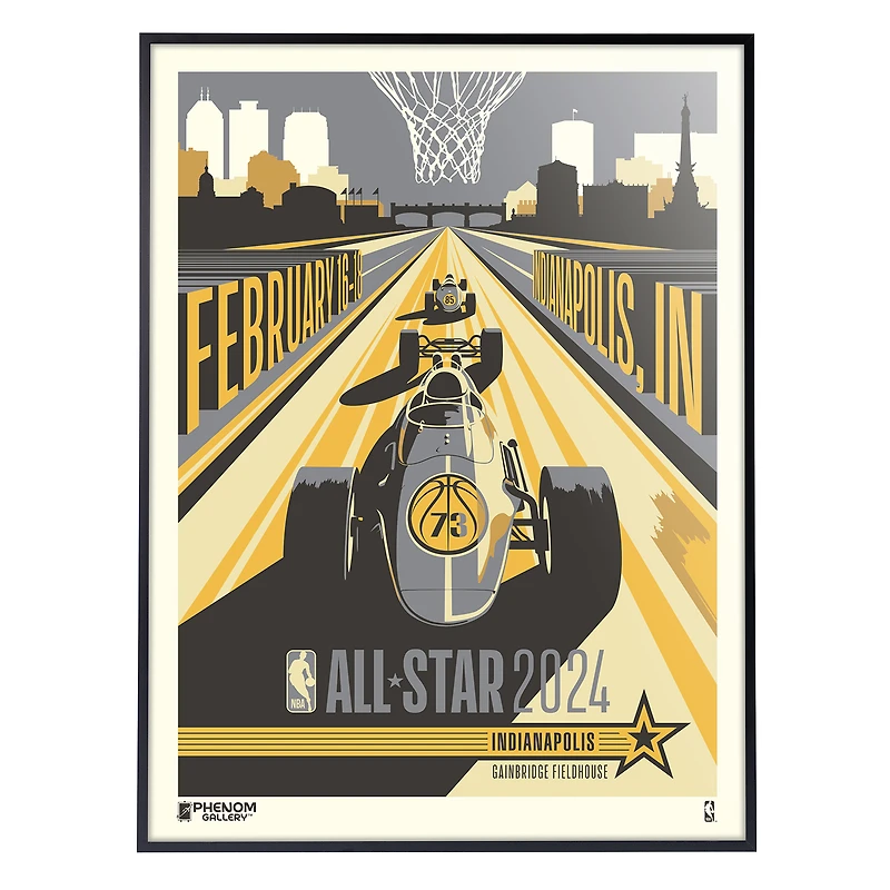 Phenom Gallery 2024 NBA All-Star Game 18" x 24" Deluxe Framed Serigraph