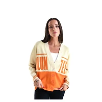Women's Gameday Social  Tennessee Orange/Cream Tennessee Volunteers Woven Carley Retro Button-Up Cardigan