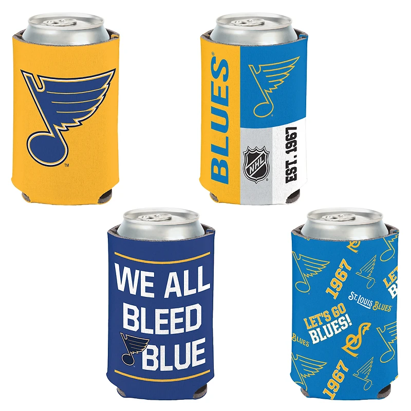 WinCraft St. Louis Blues 4-Pack 12oz. Can Cooler Set