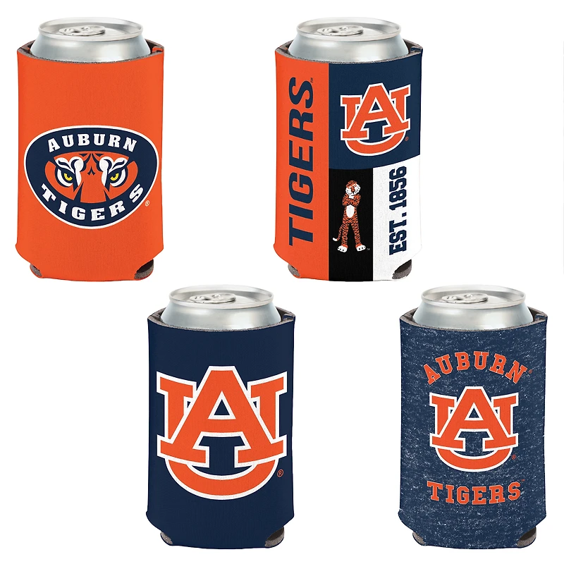 WinCraft Auburn Tigers 4-Pack 12oz. Can Cooler Set
