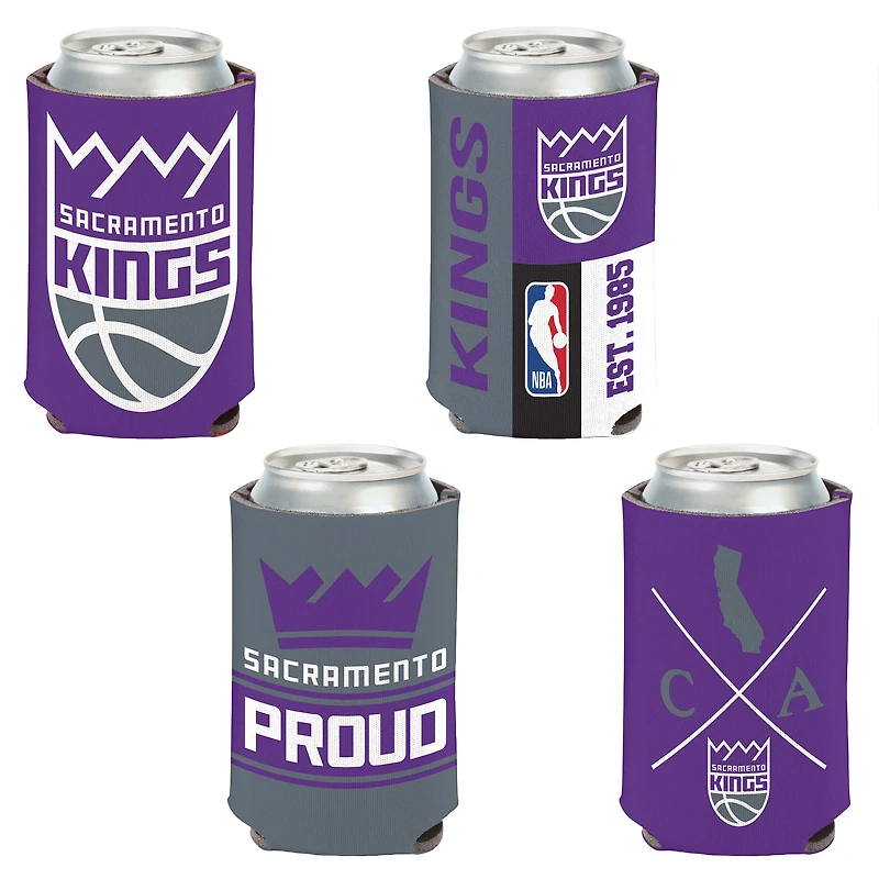 WinCraft Sacramento Kings 4-Pack 12oz. Can Cooler Set