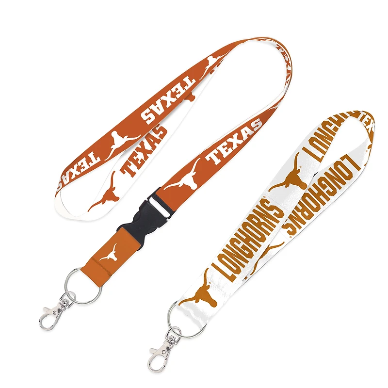 WinCraft Texas Longhorns 2-Pack Lanyard with Detachable Buckle & Key Strap Set