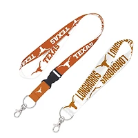 WinCraft Texas Longhorns 2-Pack Lanyard with Detachable Buckle & Key Strap Set