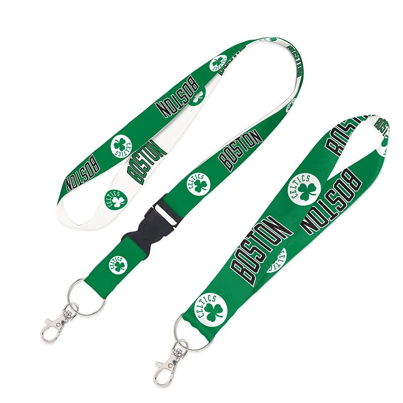 WinCraft Boston Celtics 2-Pack Lanyard with Detachable Buckle & Key Strap Set