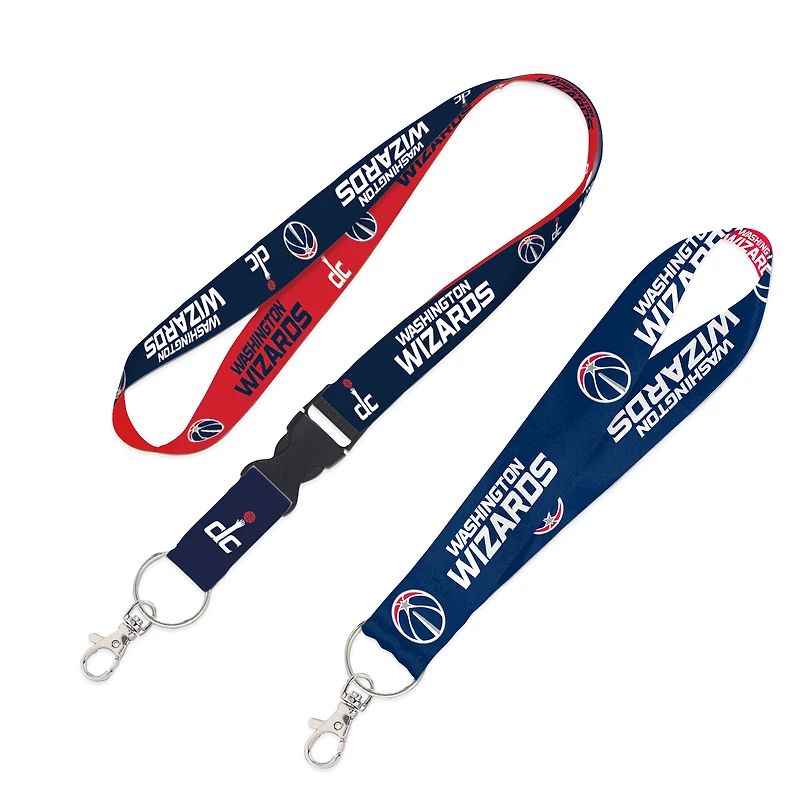 WinCraft Washington Wizards 2-Pack Lanyard with Detachable Buckle & Key Strap Set
