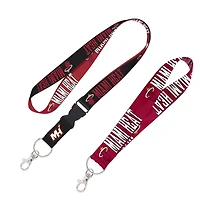 WinCraft Miami Heat 2-Pack Lanyard with Detachable Buckle & Key Strap Set