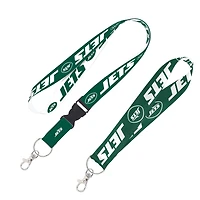 WinCraft New York Jets 2-Pack Lanyard with Detachable Buckle & Key Strap Set