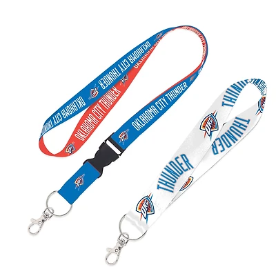 WinCraft Oklahoma City Thunder 2-Pack Lanyard with Detachable Buckle & Key Strap Set